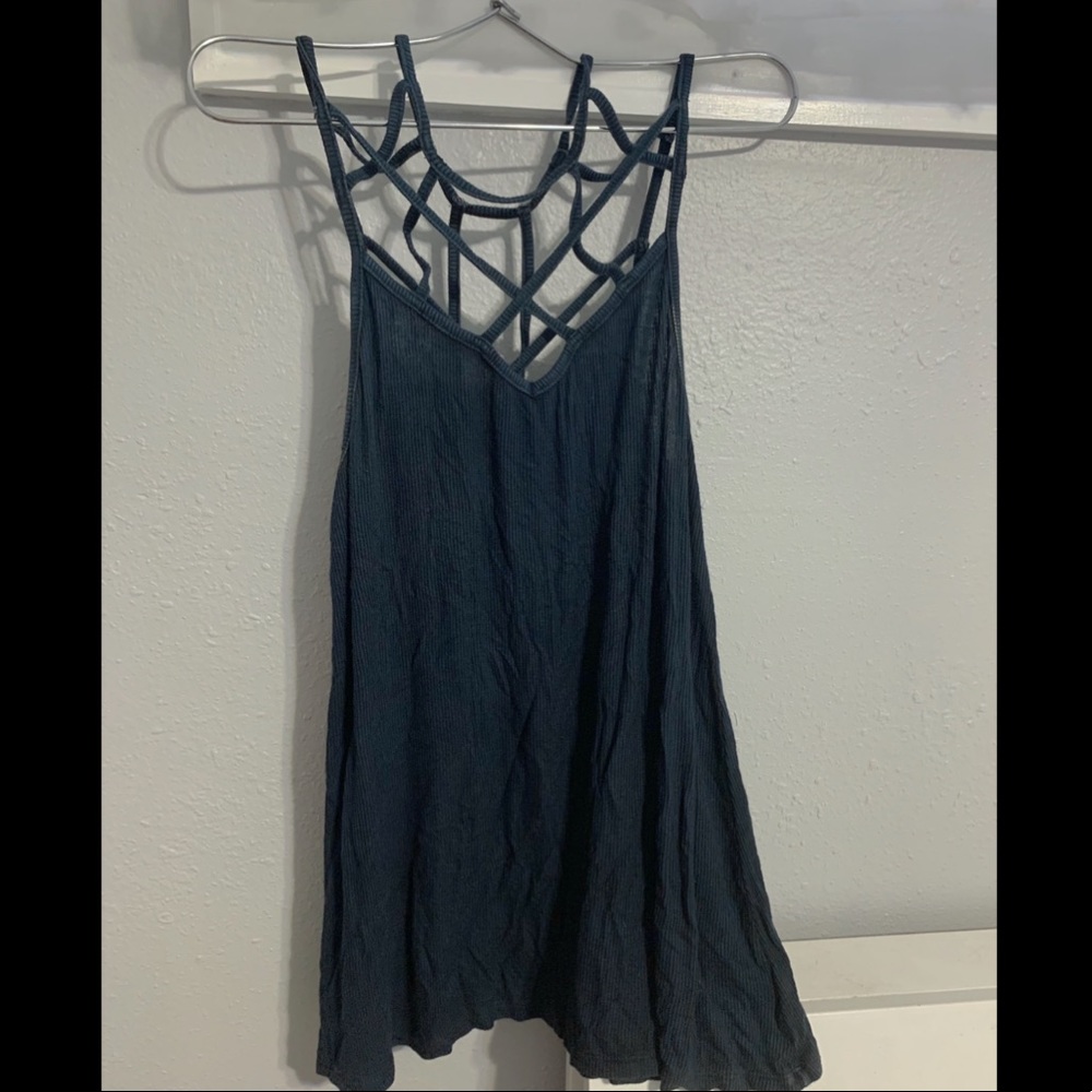 American Eagle High Neck Strappy Tank Top
